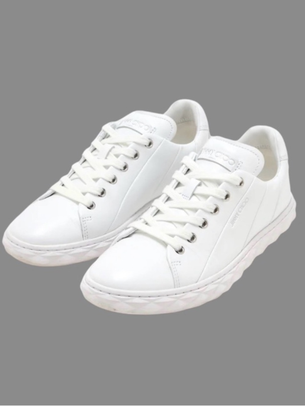 Jimmy Choo White Leather Sneakers | 37.5